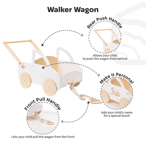 Wooden Toy Wagon - Car
