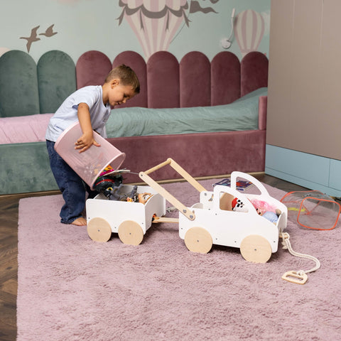 Wooden Toy Wagon - Car