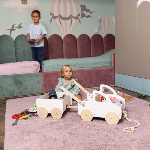 Wooden Toy Wagon - Car