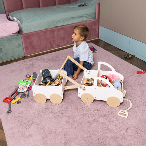 Wooden Toy Wagon - Car
