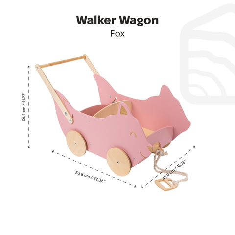 Wooden Toy Wagon - Fox