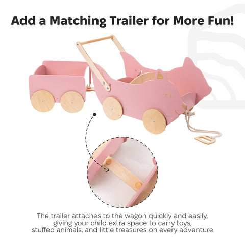 Wooden Toy Wagon - Fox
