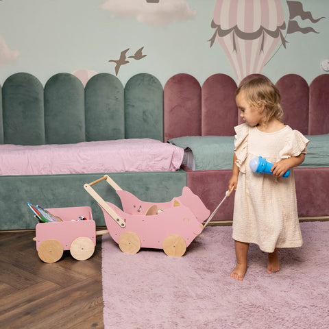 Wooden Toy Wagon - Fox