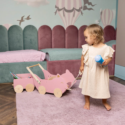 Wooden Toy Wagon - Fox