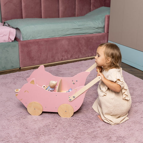 Wooden Toy Wagon - Fox