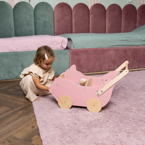 Wooden Toy Wagon - Fox