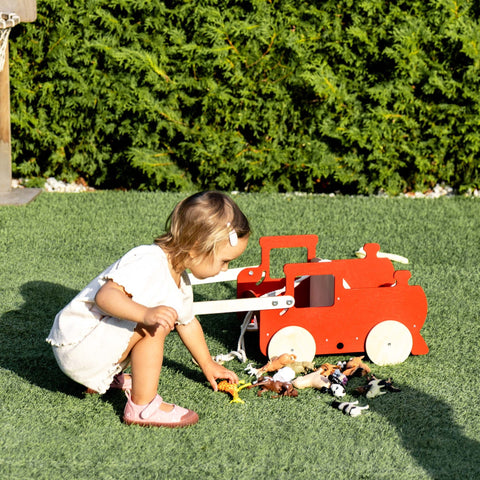 Wooden Toy Wagon - Train