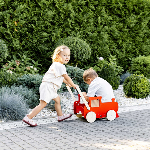 Wooden Toy Wagon - Train