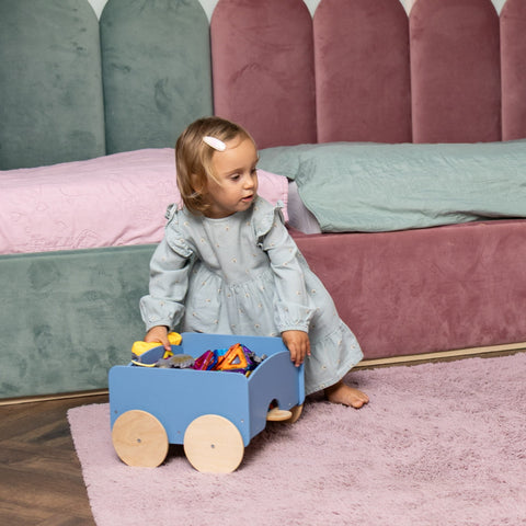 Wooden Toy Wagon - Whale