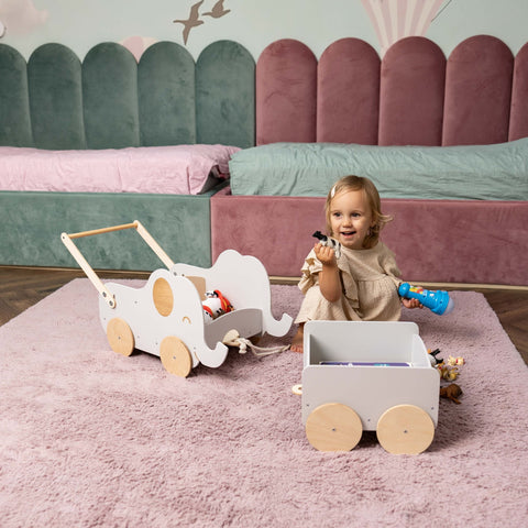 Wooden Toy Wagon - Elephant