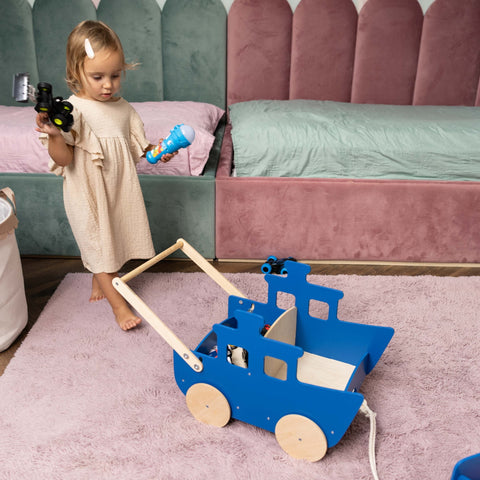 Wooden Toy Wagon - Ship