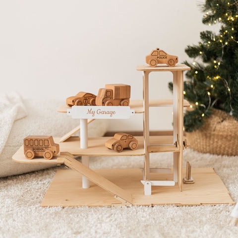 Natural Wooden Car Toy - Set 5