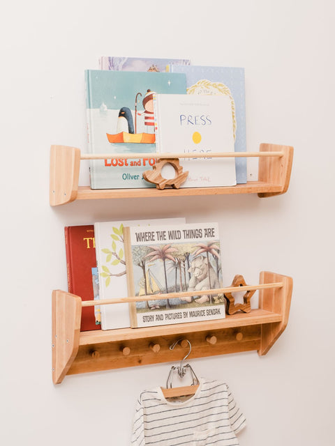 shelf with hooks 