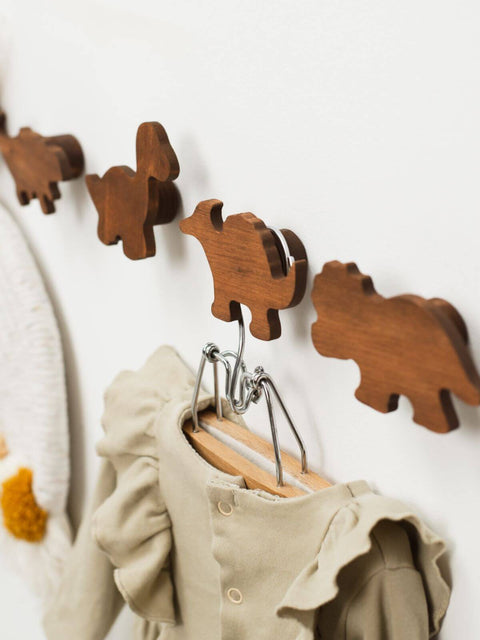 dinosaur wooden wall hooks