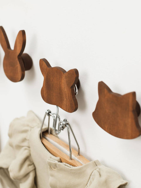 animal wooden hooks for wall